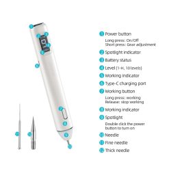 10 Gears Xpreen LCD Display Plasma Pen Mole Remover Dark Pore Freckle Wart Tag Removal Freckles